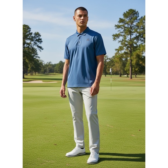 Reebok Other - Reebok Mens Blue Short Sleeve Moisture Wicking Golf Polo Shirt REM241TS37 Large